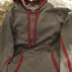 Under Armour Charcoal and Crimson Hoodie